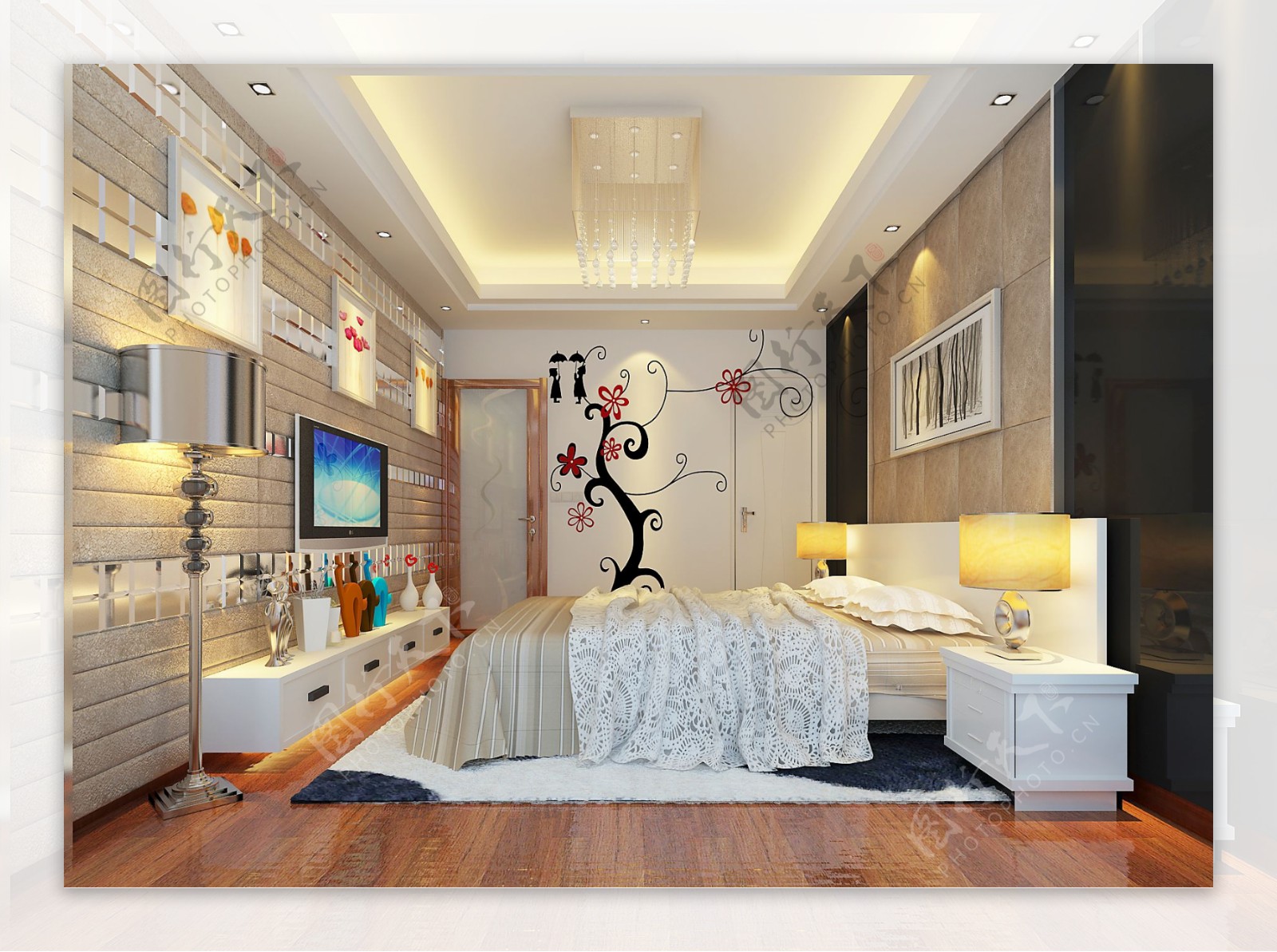 现代风格卧室图片
