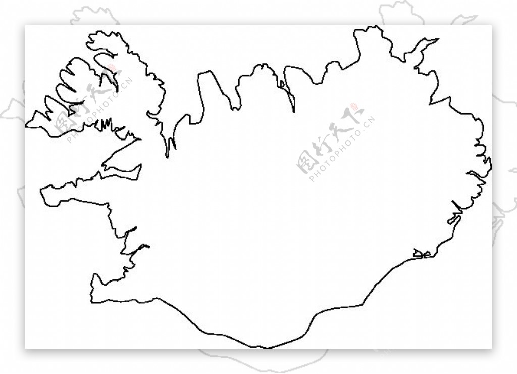 冰岛地图剪贴画