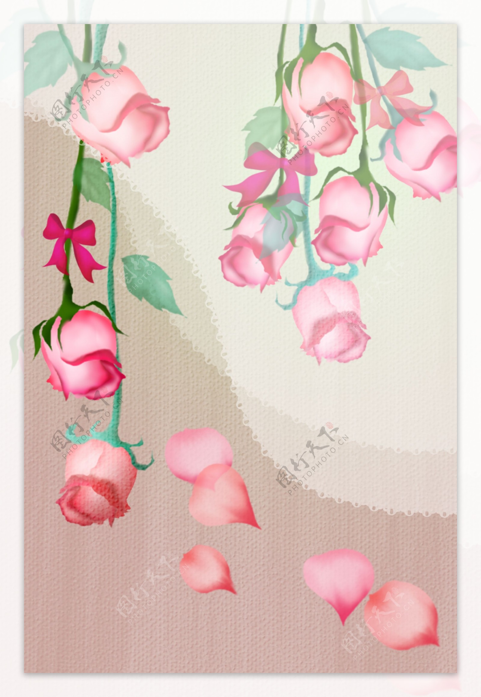 玫瑰花艺术模板