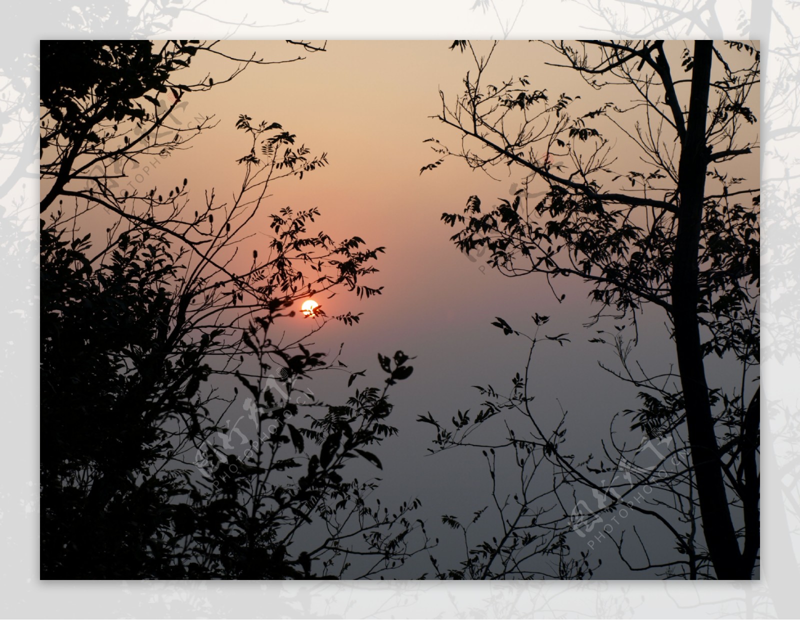 庐山夕阳图片