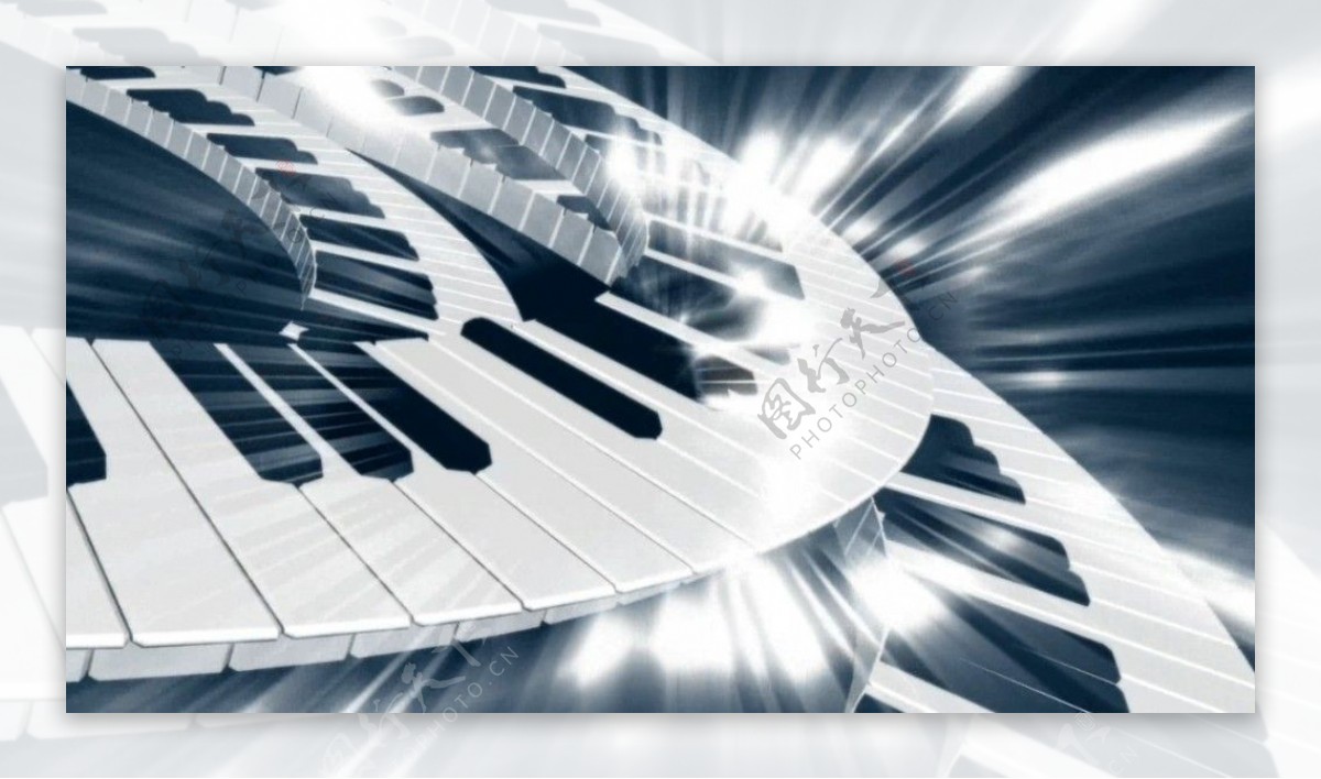 无限循环钢琴键盘背景视频素材