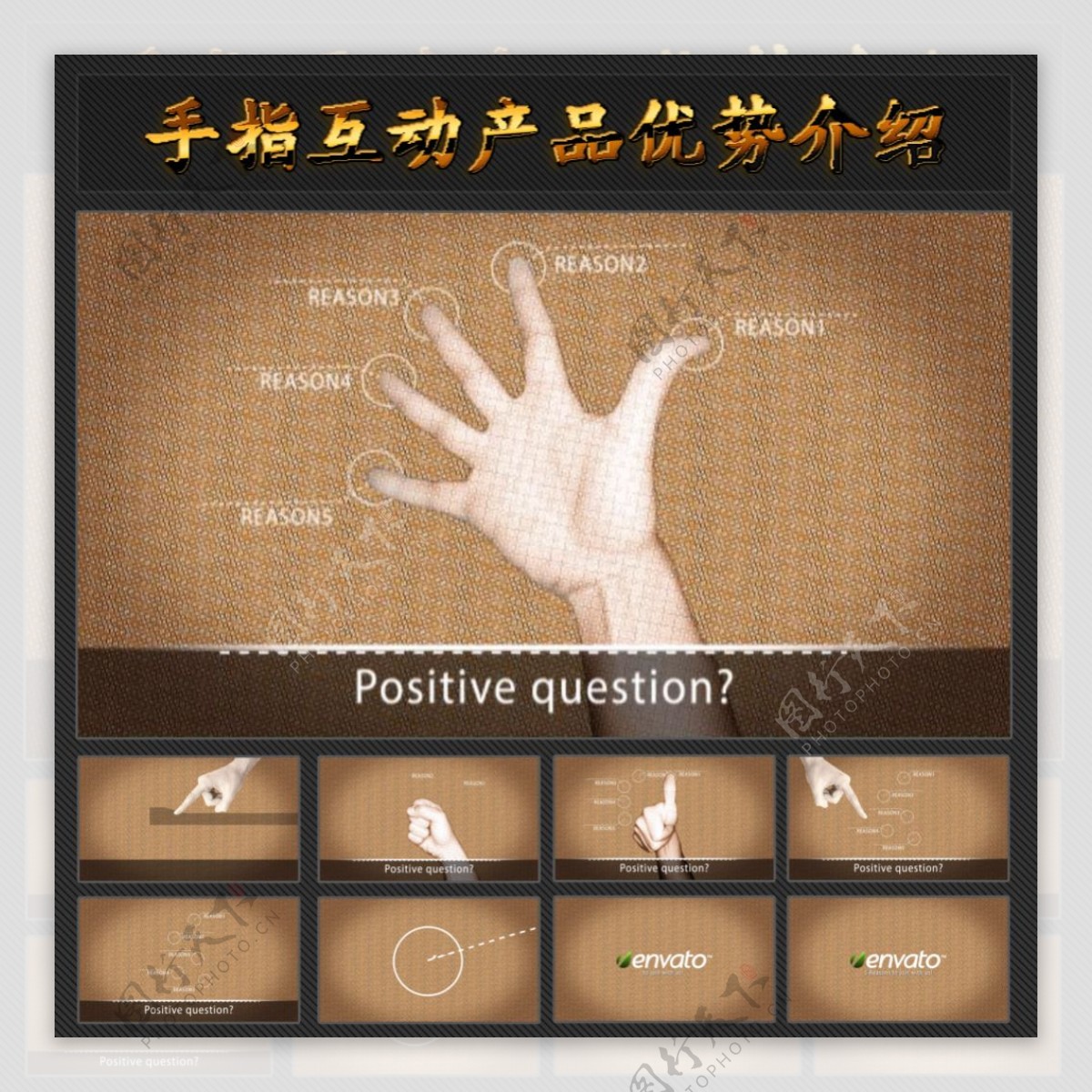 手指互动产品优势介绍AE模板图片