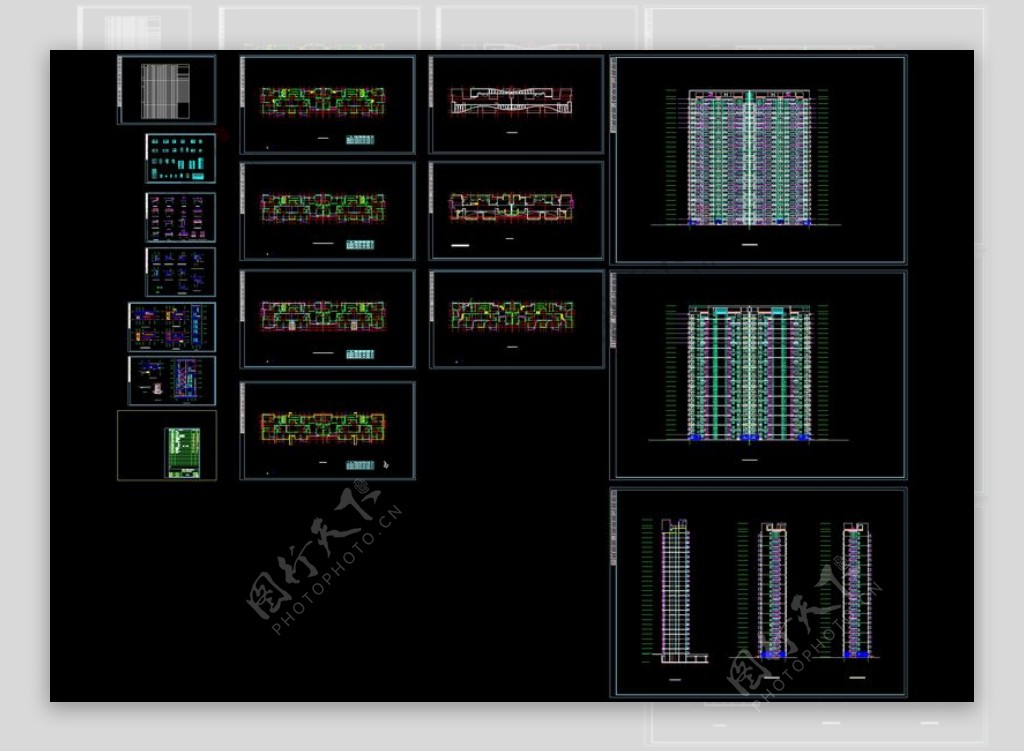 高层住宅楼cad图纸