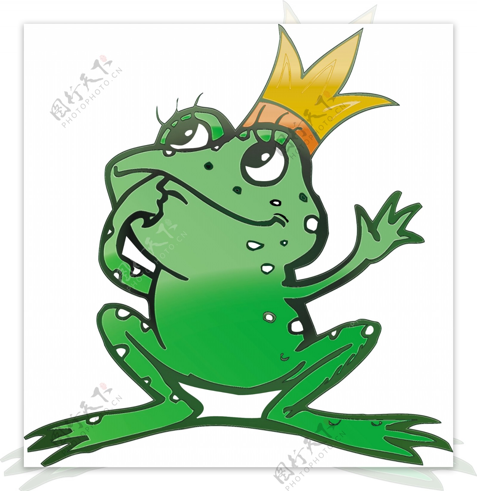 卡通青蛙王子向量