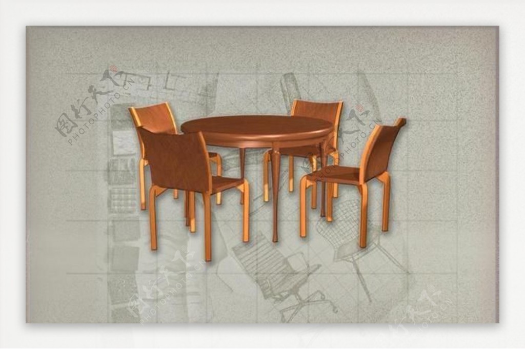 现代主义风格之家具组合3D模型组合002