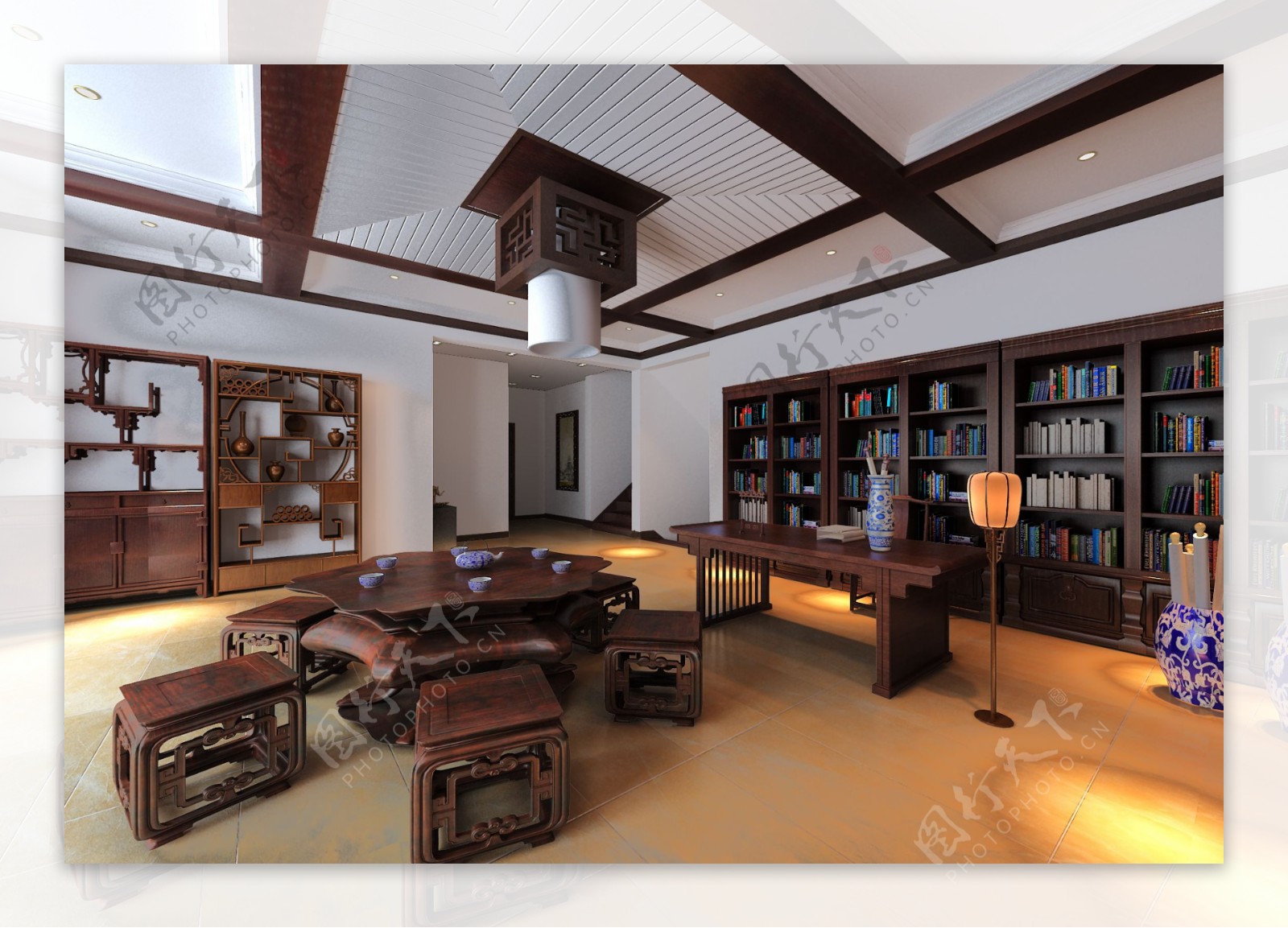书房茶室图片