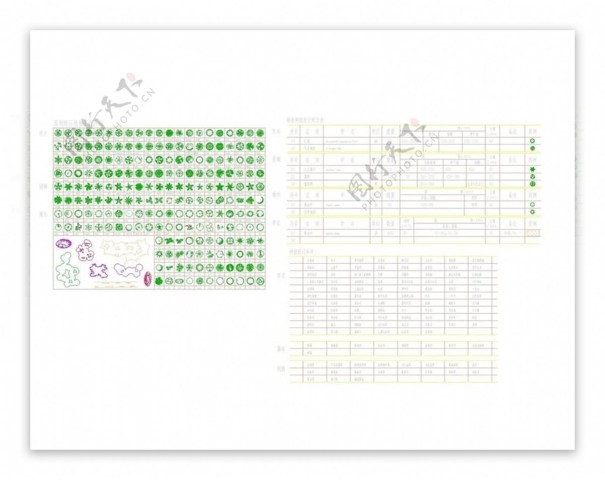 深圳植物设计CAD图例集
