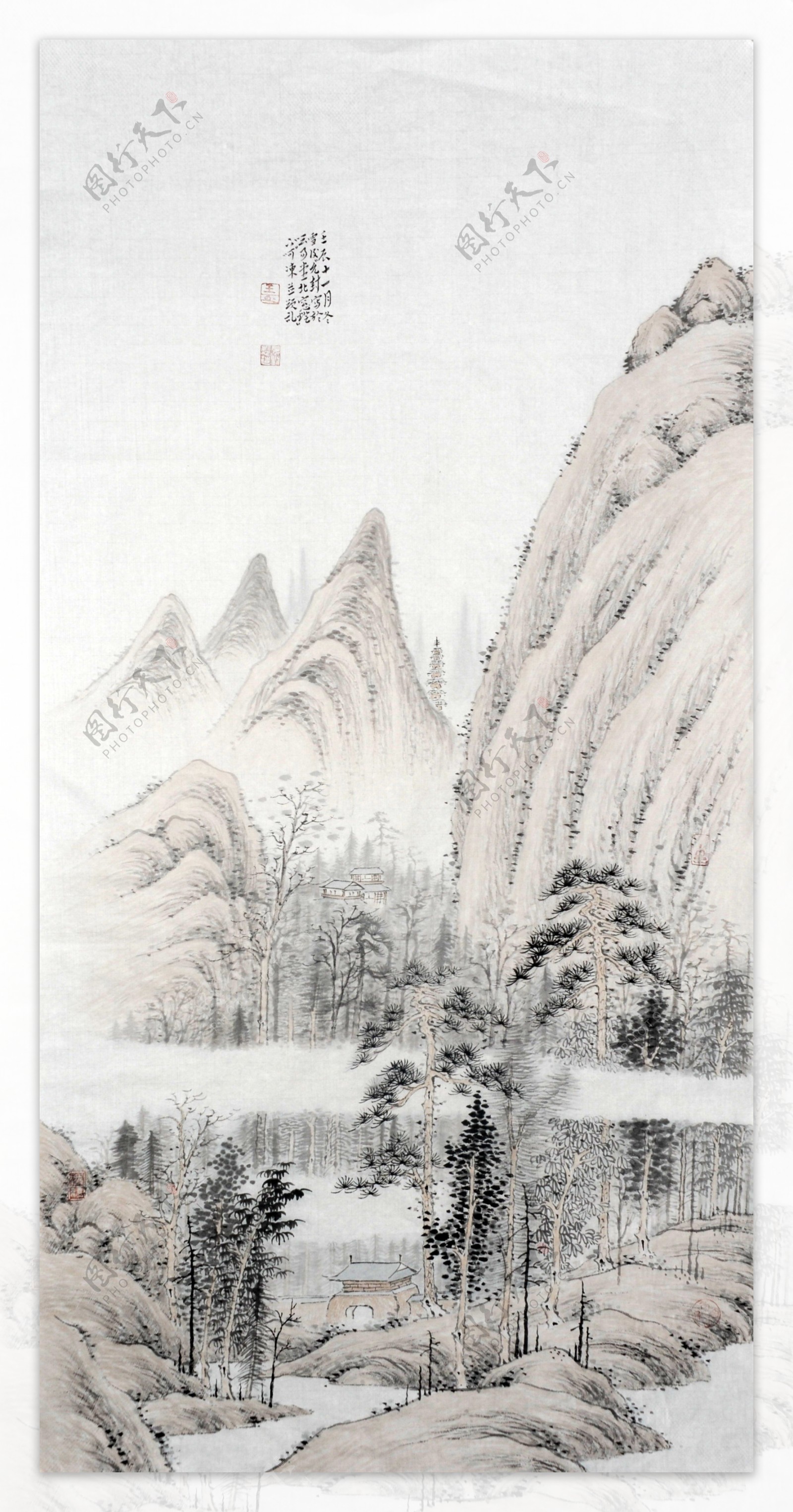 国画山水小品图片