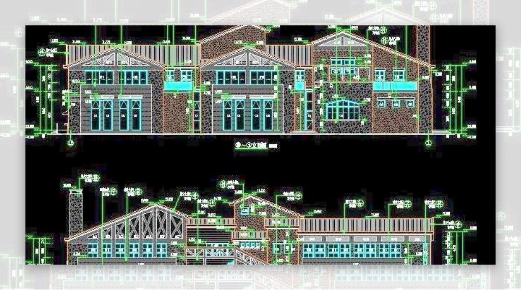 全套二层员工食堂建筑结构电气给排水设计施工图