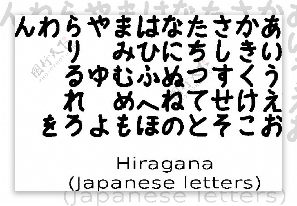 日本字母剪贴画