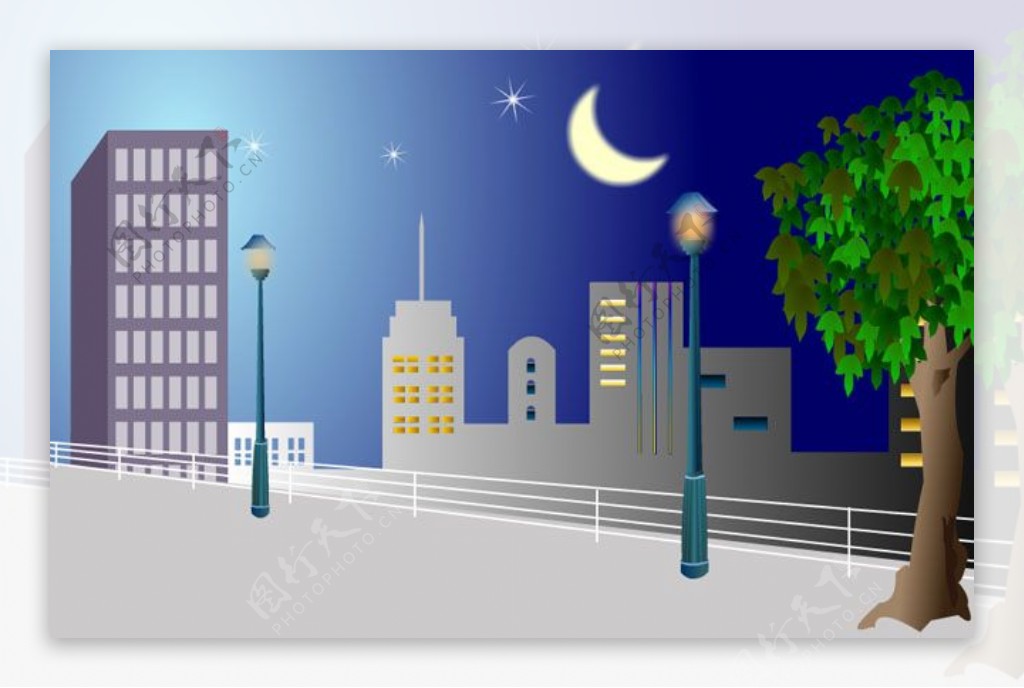 城市夜景flash动画
