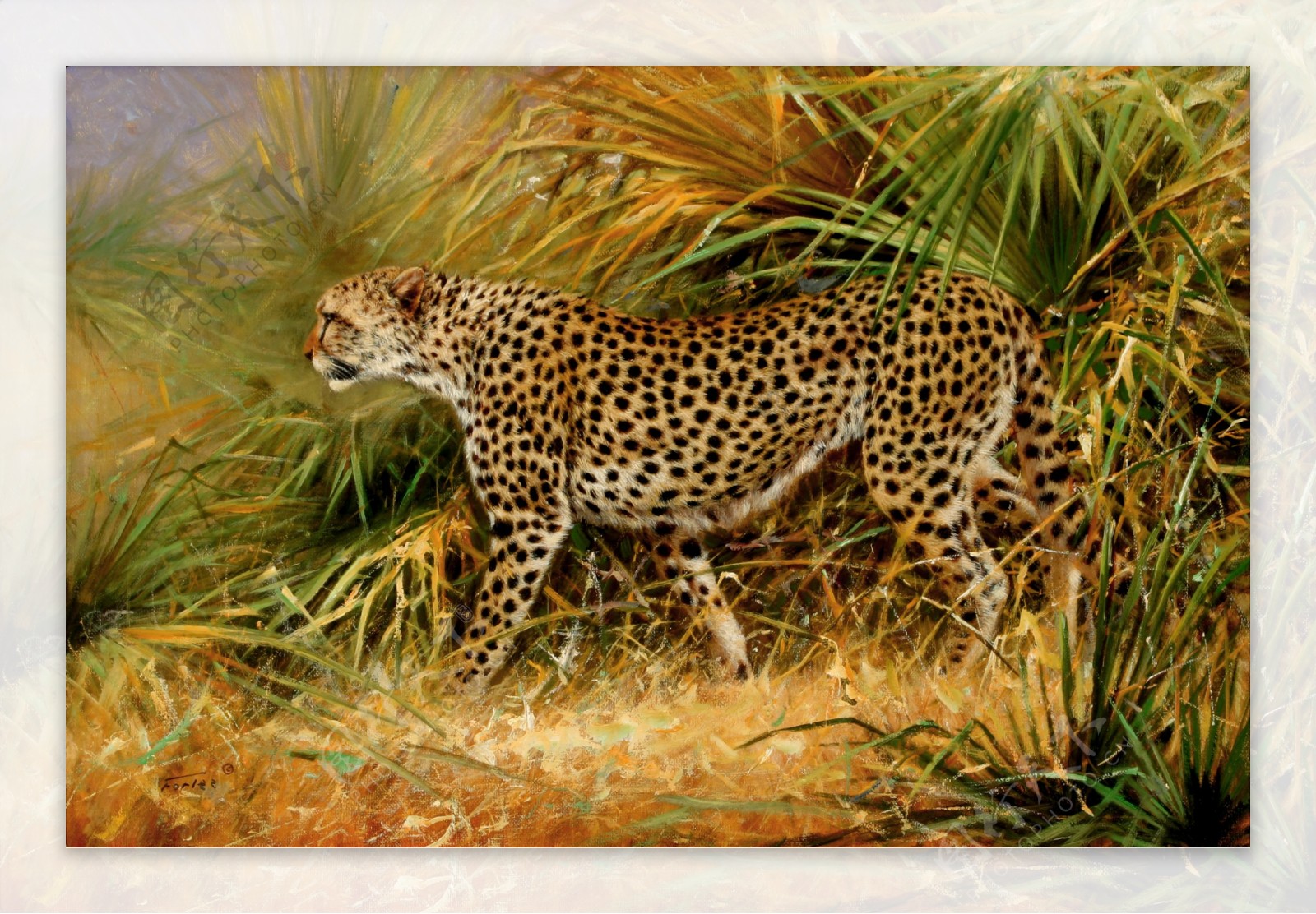 鍔墿23高清西方画家写实动物油画印象派油画装饰画背景墙