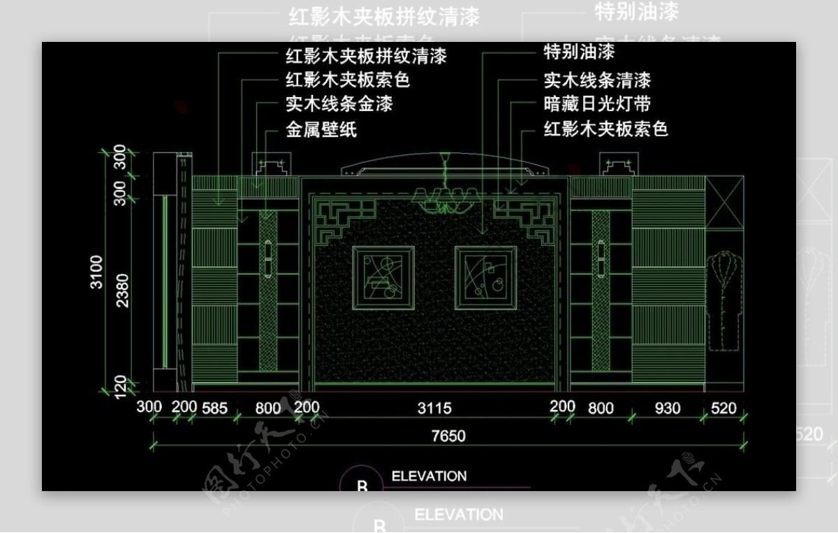 CAD餐厅设计素材