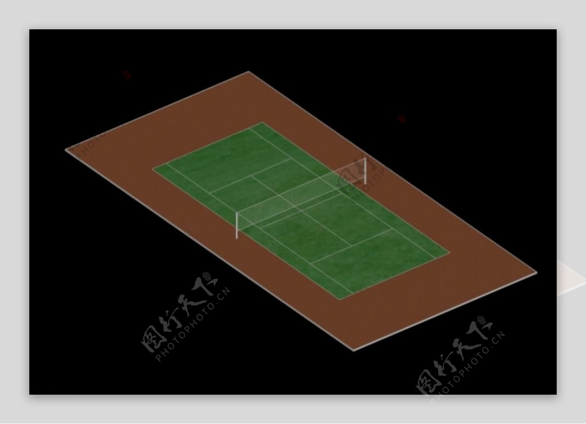 网球场模型图片
