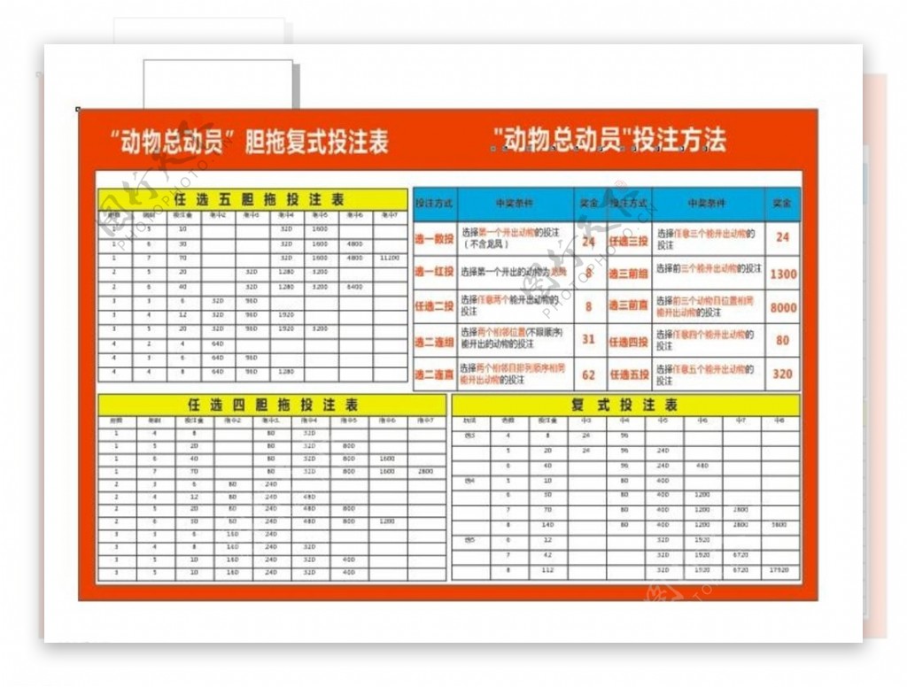 福彩动物总动员图片