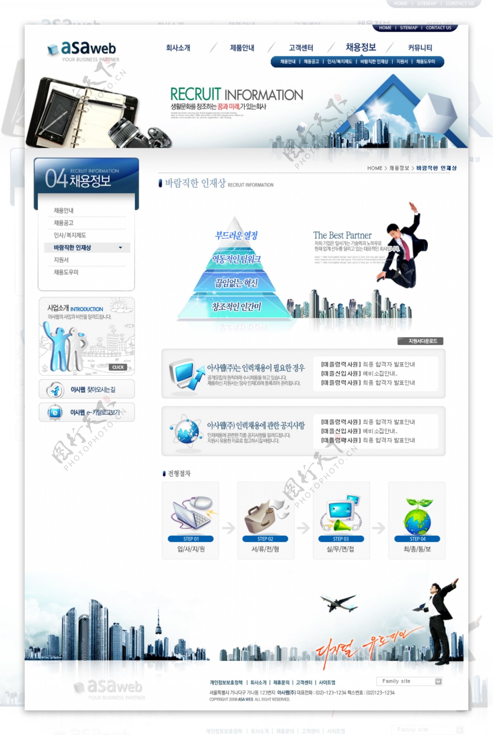 商务科技信息技术网页模板