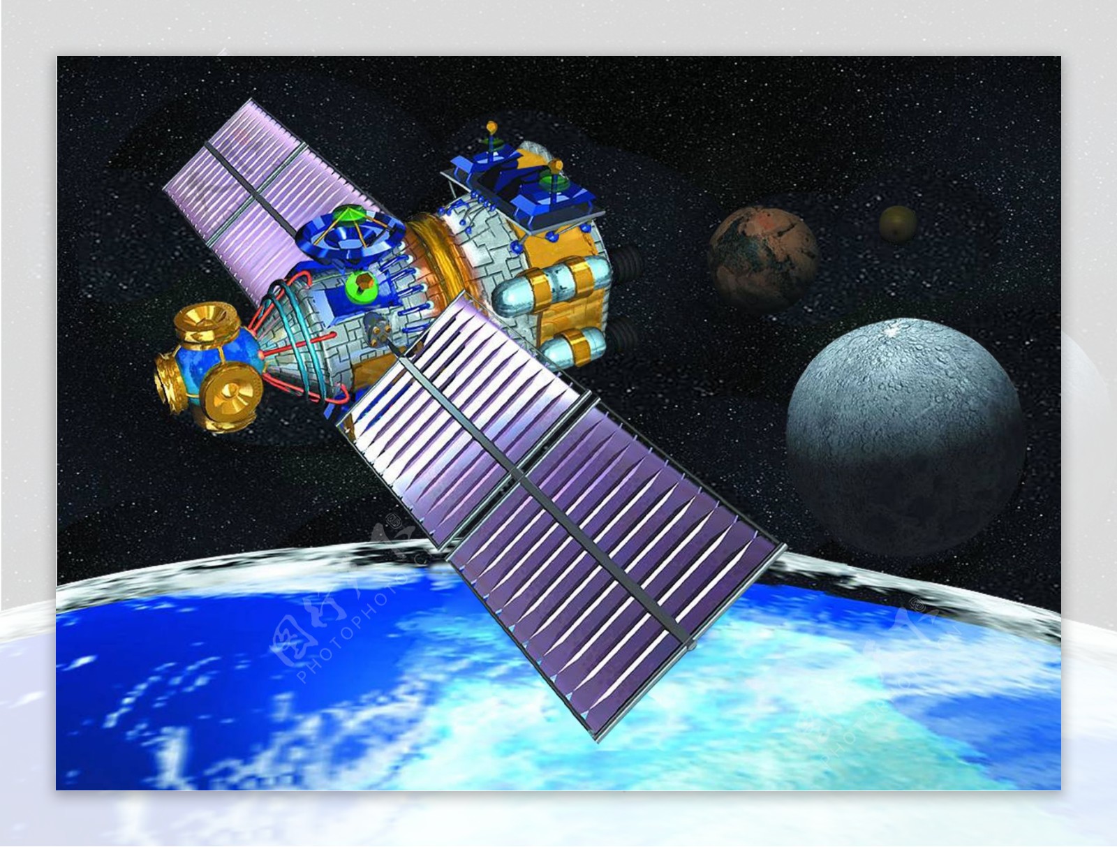 宇宙卫星3D体力光栅图PSD文件下载