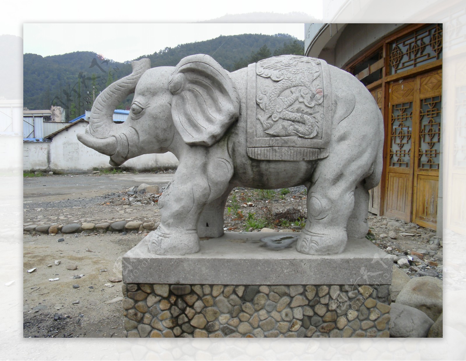 大象雕塑摄影图片免费下载