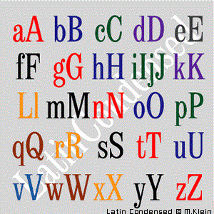 latincondensed字体