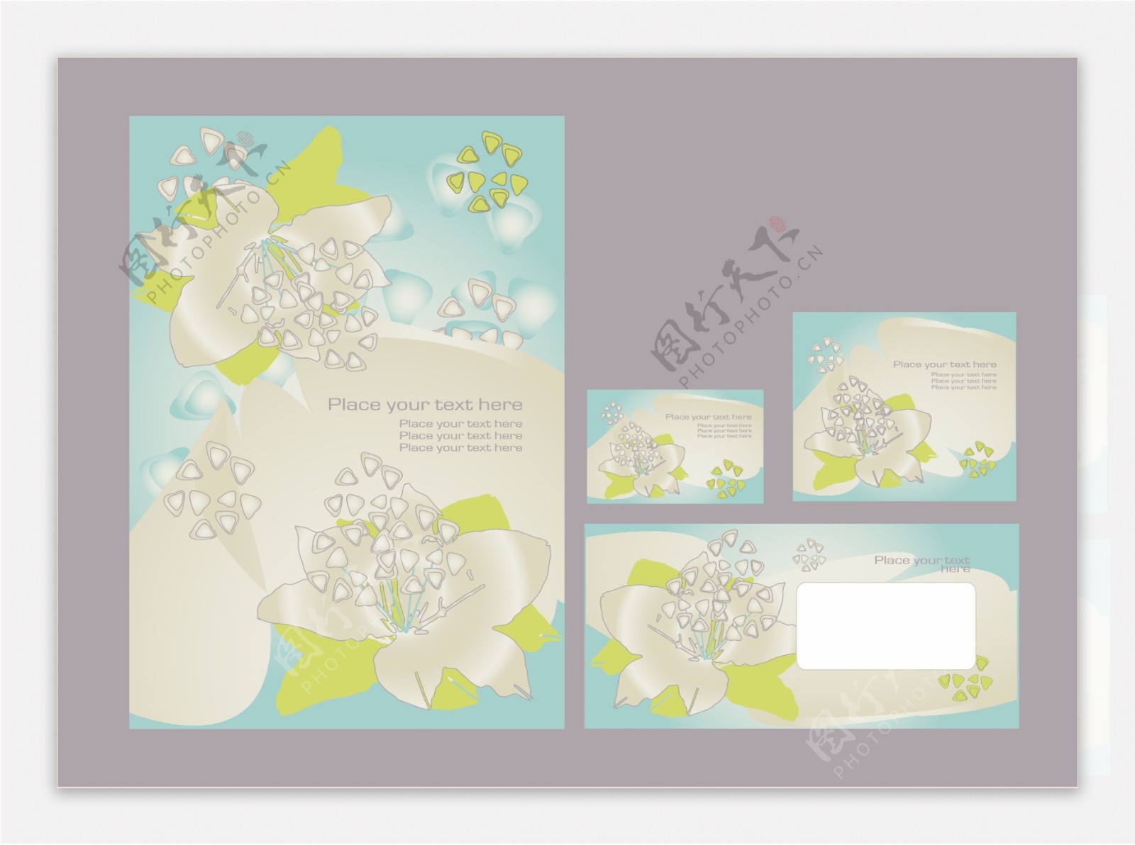 时尚花纹花朵企业画册设计图片