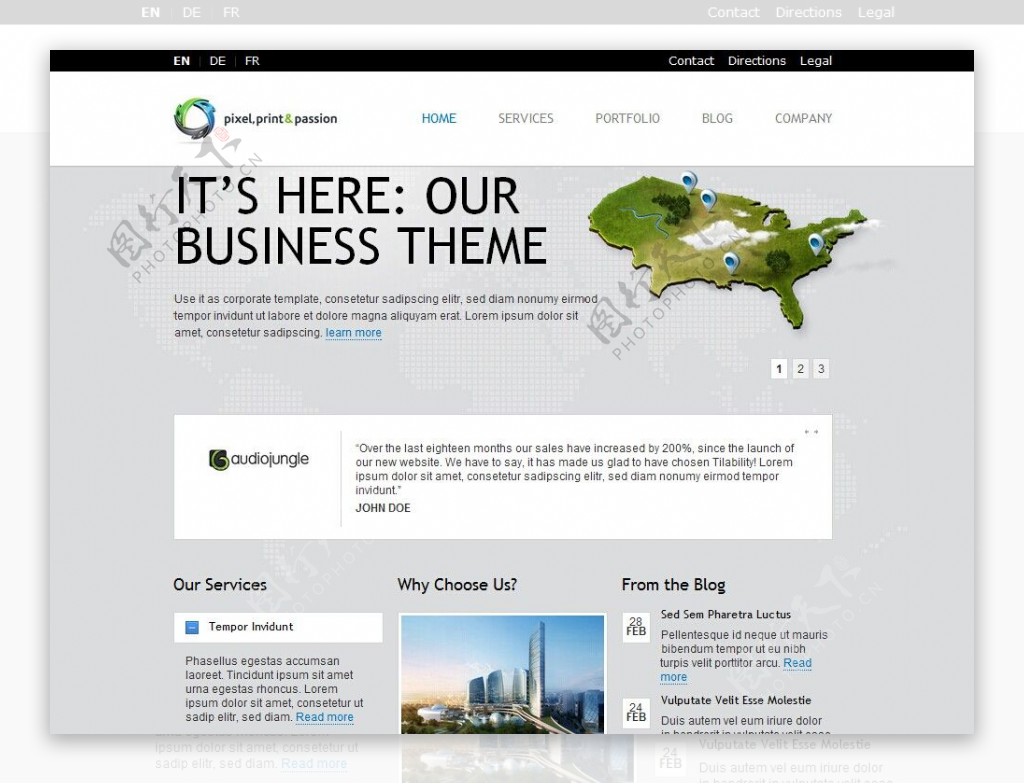 展示商业企业网站模板