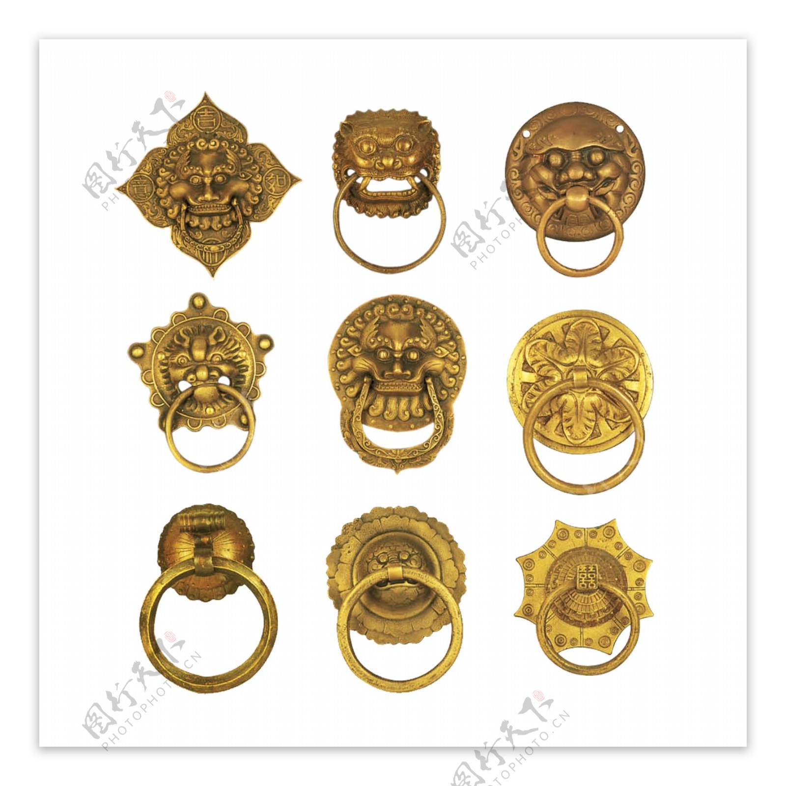 中国风古典铜门环