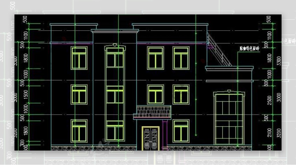 带夹层平屋顶二层小别墅建筑施工图带地下室nbsp8x17