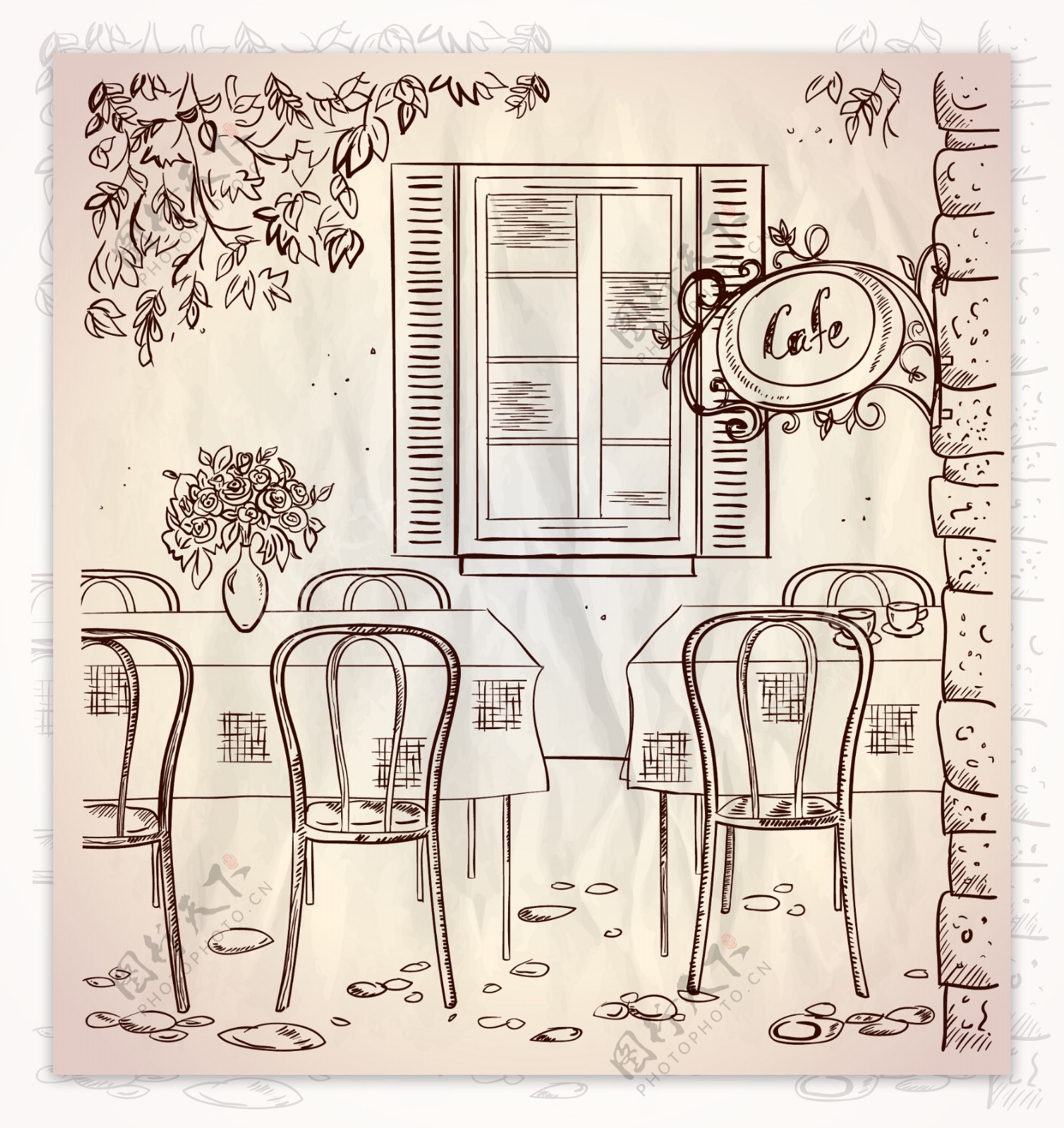 手绘咖啡厅：飞鸟.cafe|插画|创作习作|nithreus - 原创作品 - 站酷 (ZCOOL)