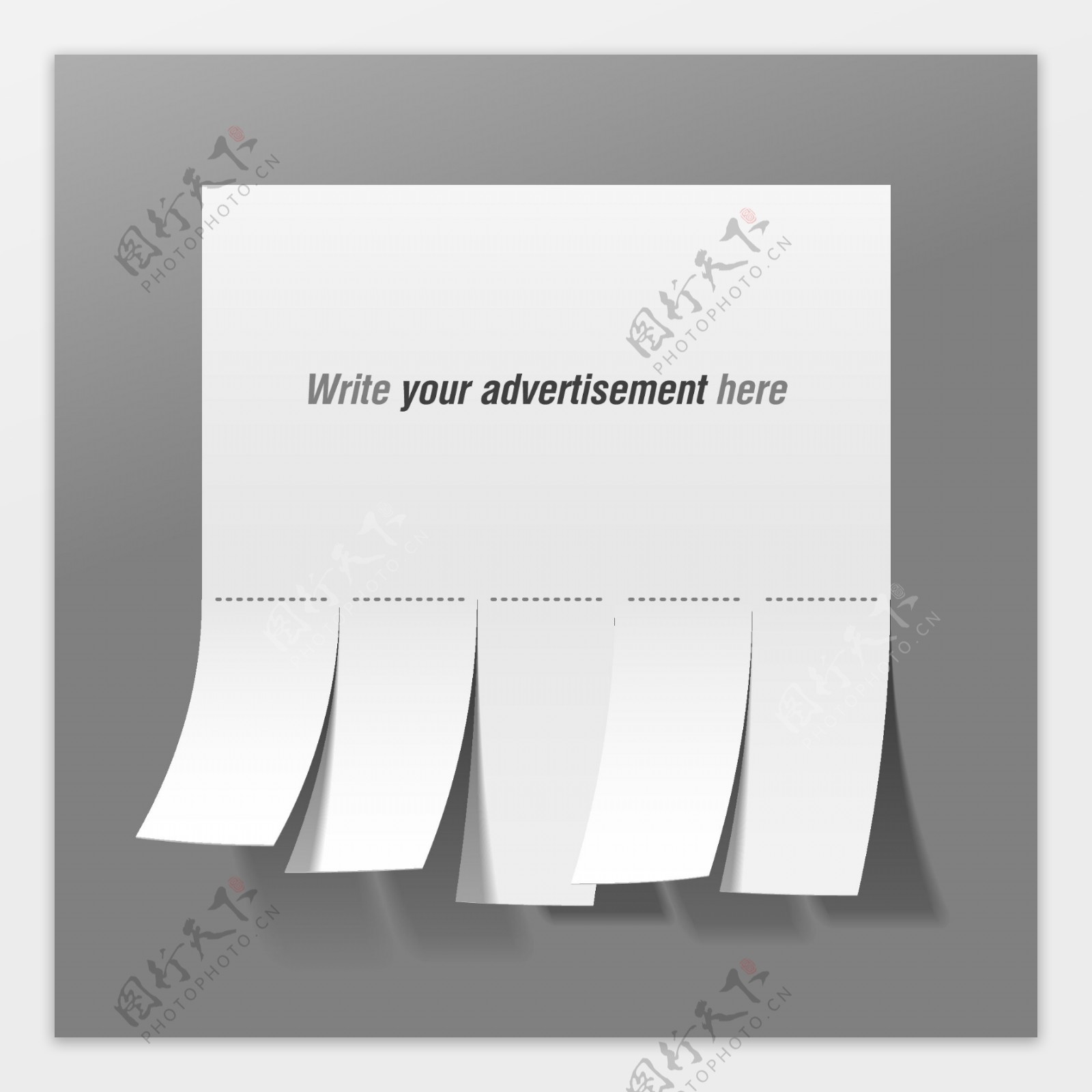 一个方便的广告纸模板矢量素材01