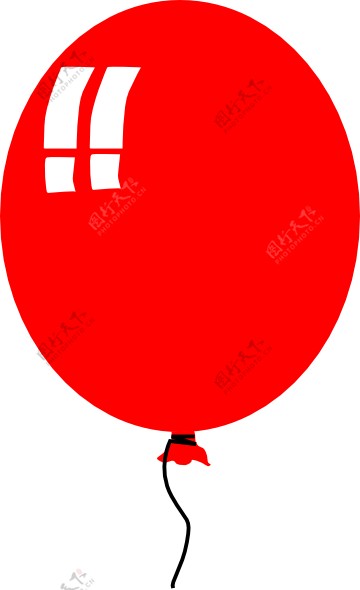 红气球氦党剪贴画