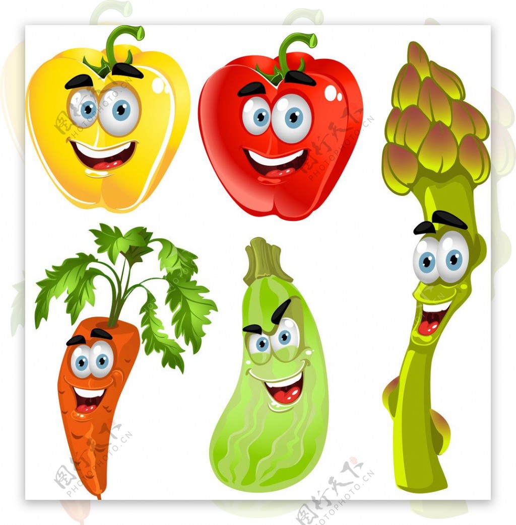 蔬菜卡通表情图片