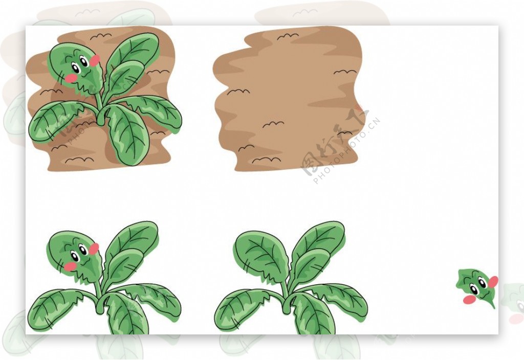 手绘菠菜表情图片