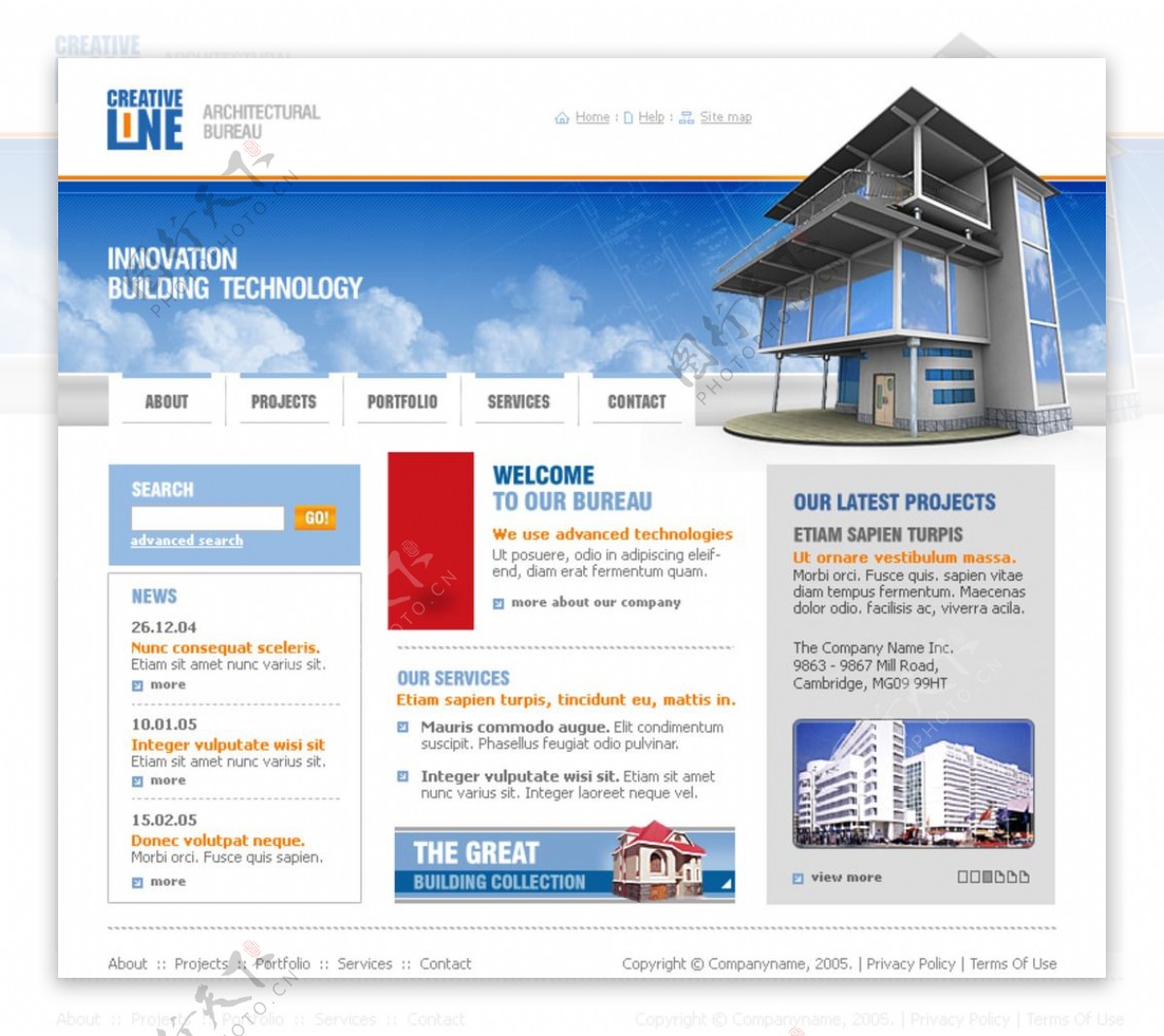 房地产建筑类国外企业站图片