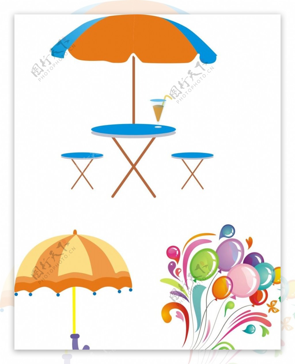 雨伞花朵图片