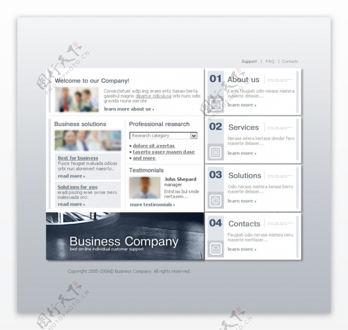 web界面设计国外企业站图片