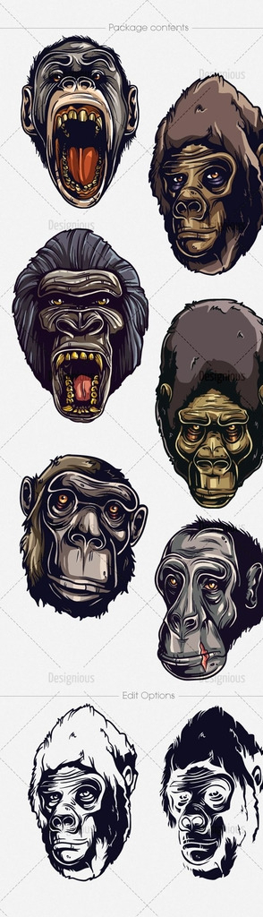 猩猩纹身图案图片