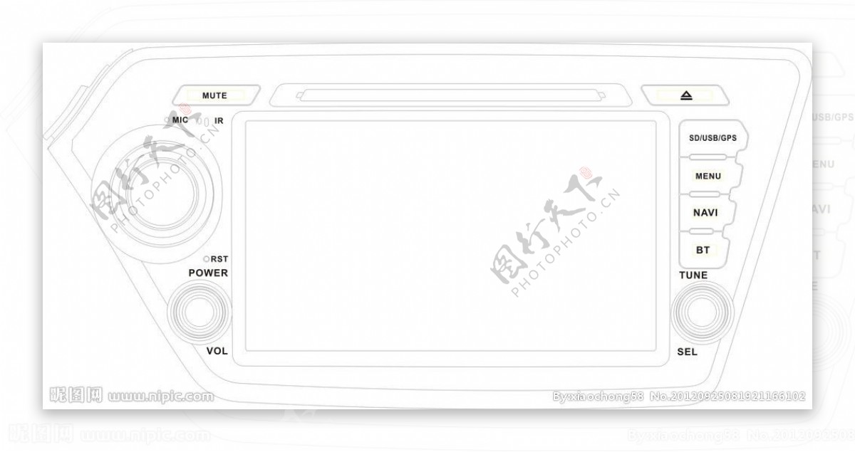 起亚K2DVD线稿图片