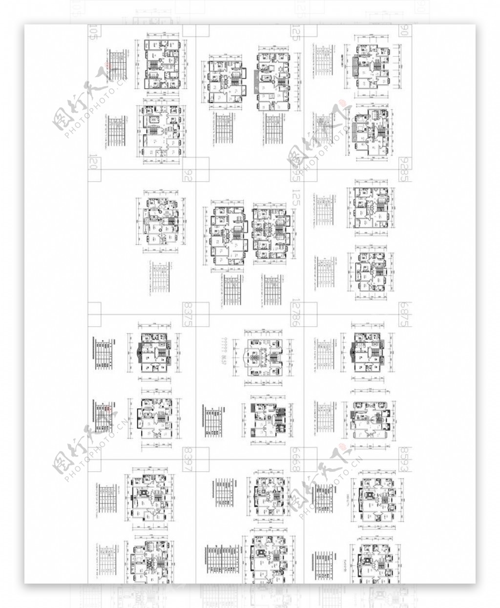 25个多层住宅经典户型图片