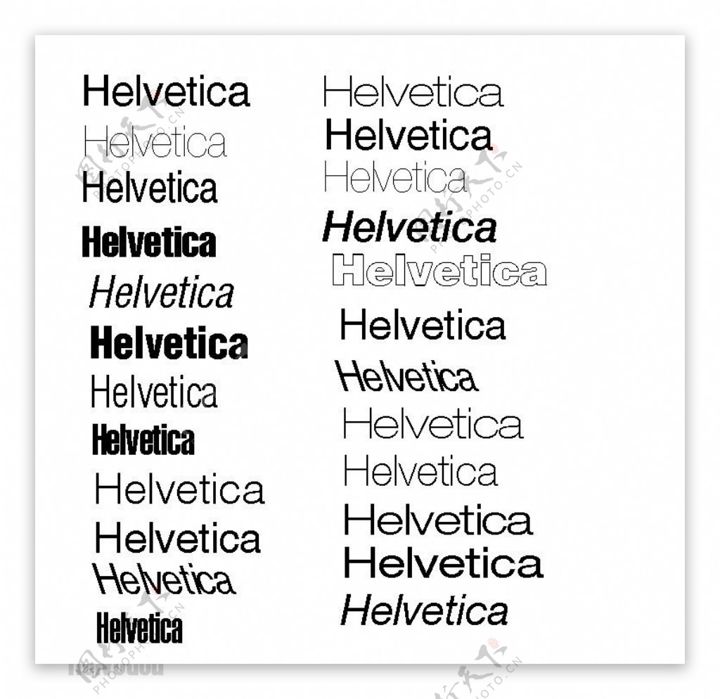世界王牌字体Helvetica79款