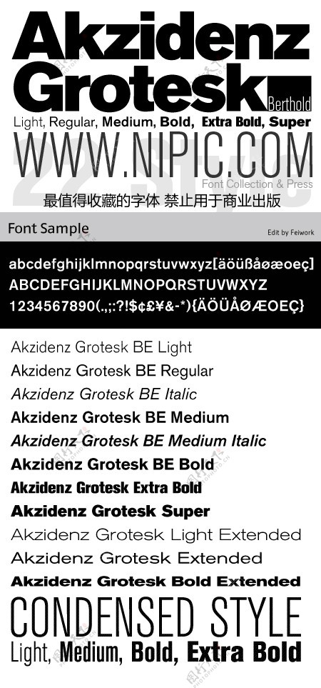 AkzidenzGroteskBE系列字体下载