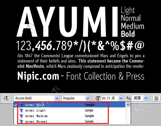 Ayumi系列字体下载