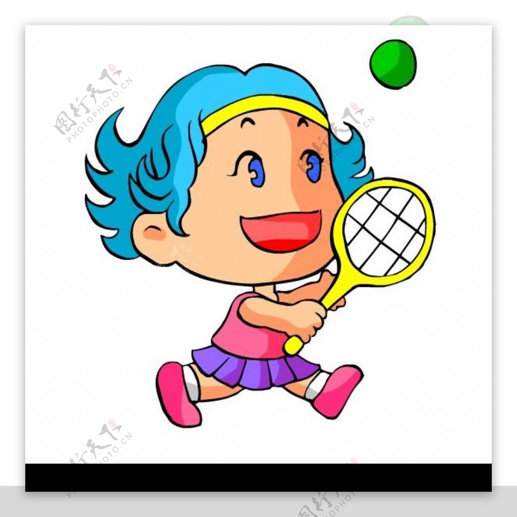 网球女孩矢量图片
