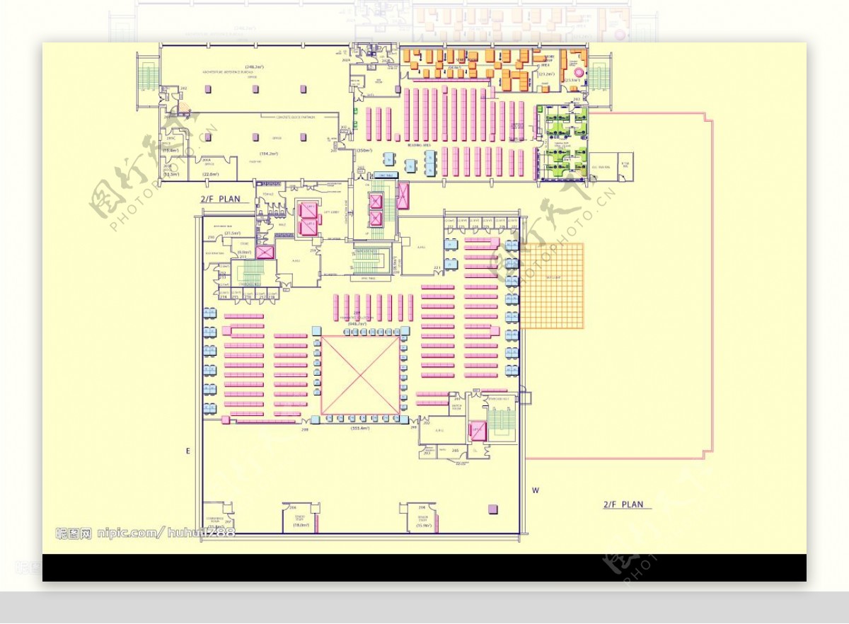 大厦室内建筑流程图纸设计制作图片