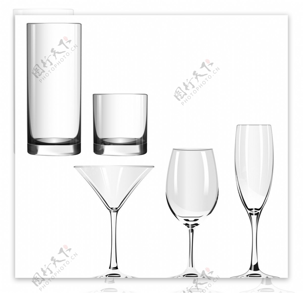 玻璃杯矢量素材图片