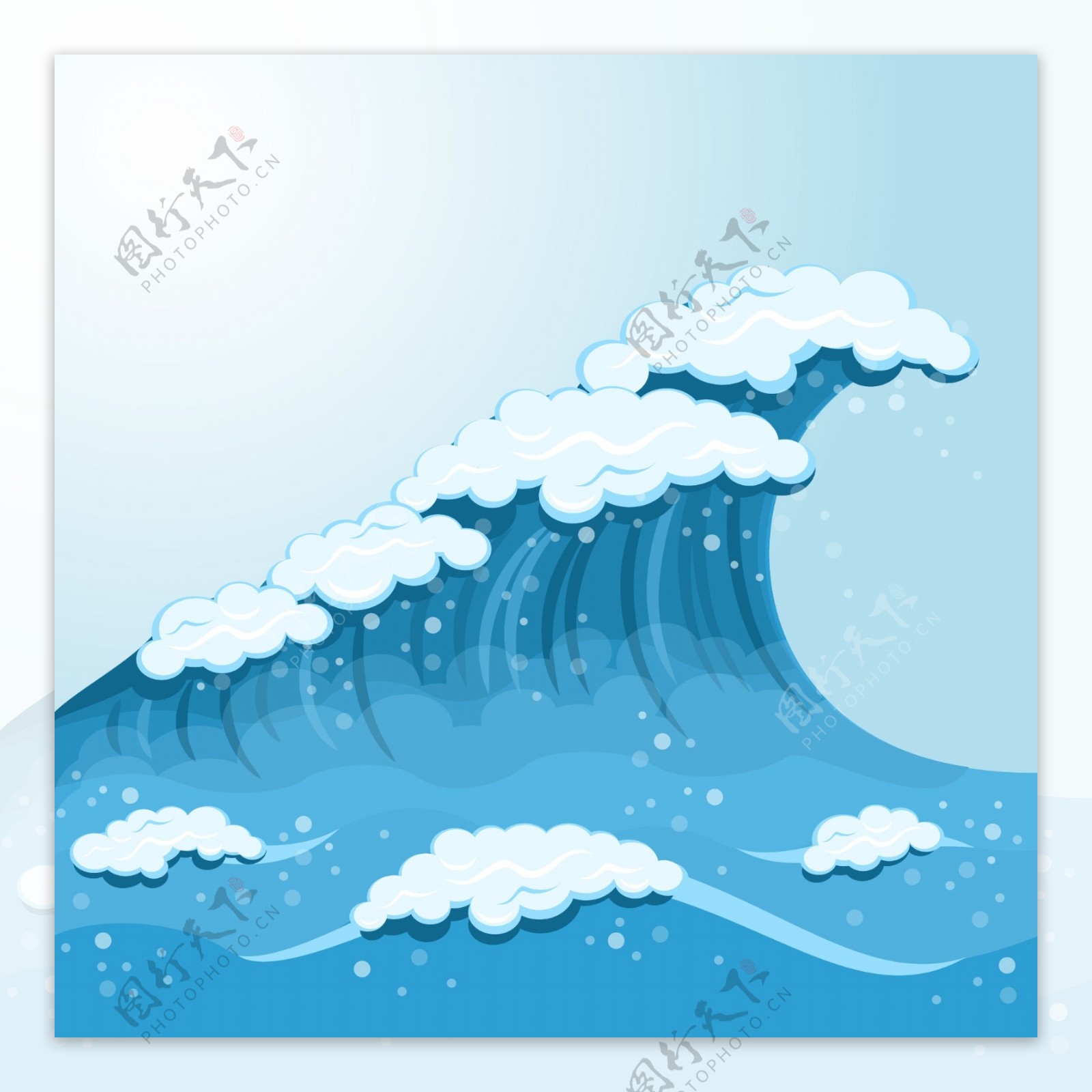 蓝色海浪背景图片