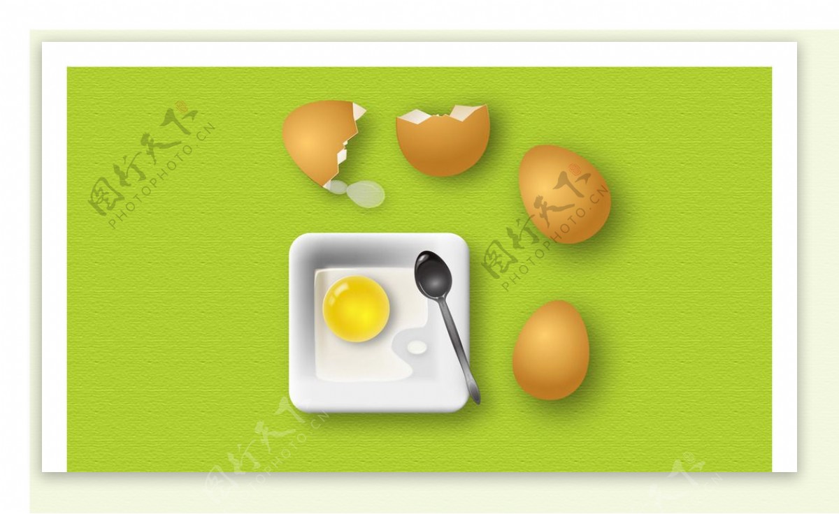 餐盘鸡蛋蛋壳调羹组合图图片