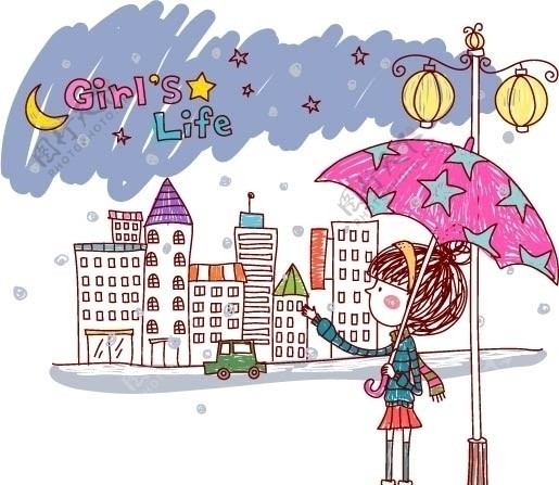 女生的生活GirlsLife下雨天图片