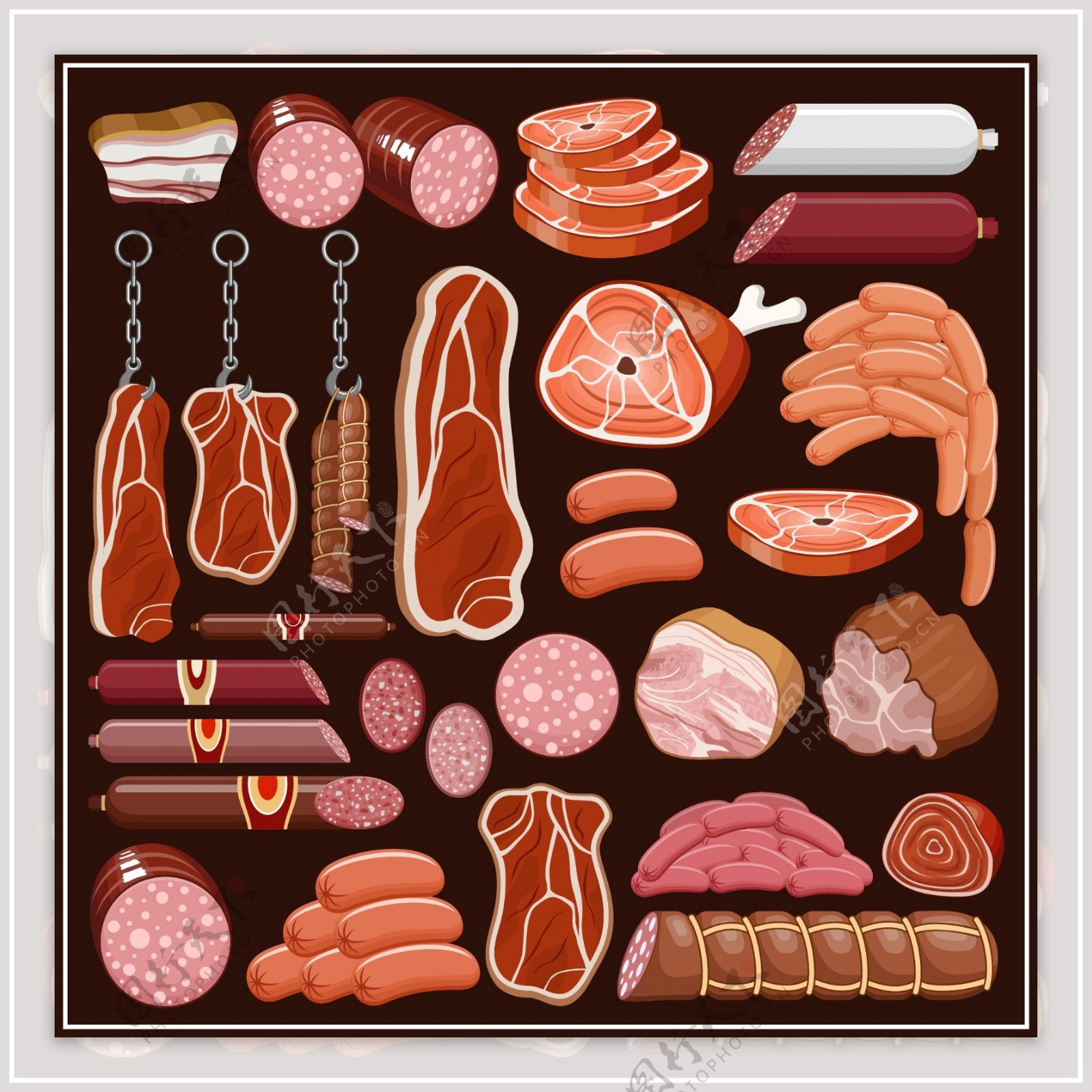 肉食图标肉类图片