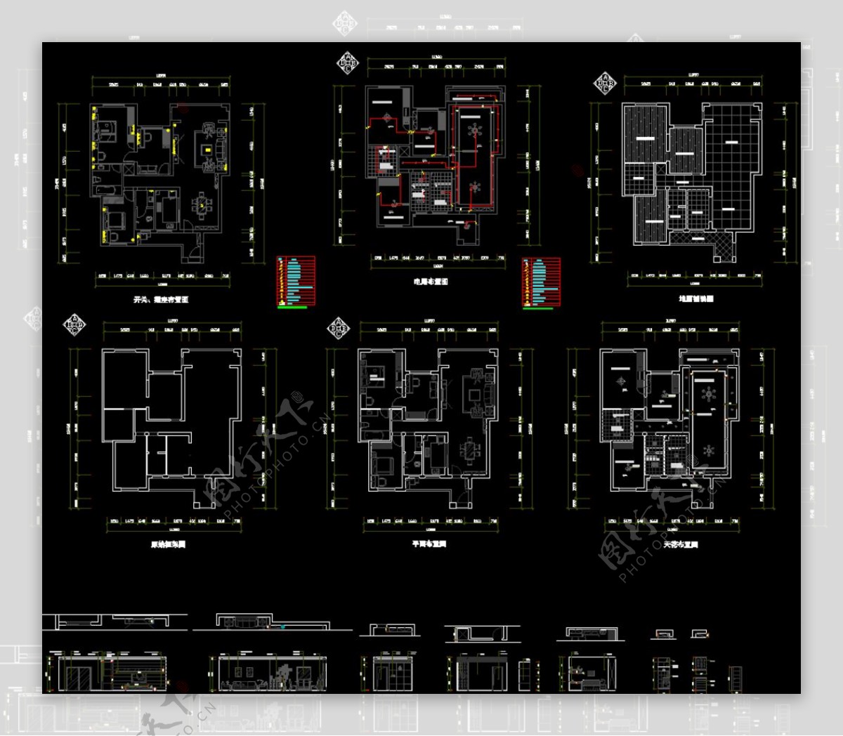 室内设计CAD平面图图片