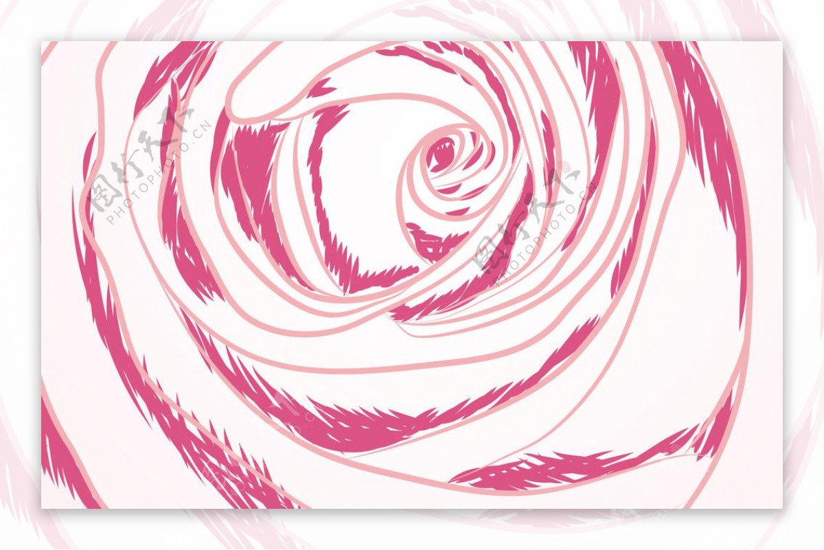 手绘玫瑰矢量素材图片
